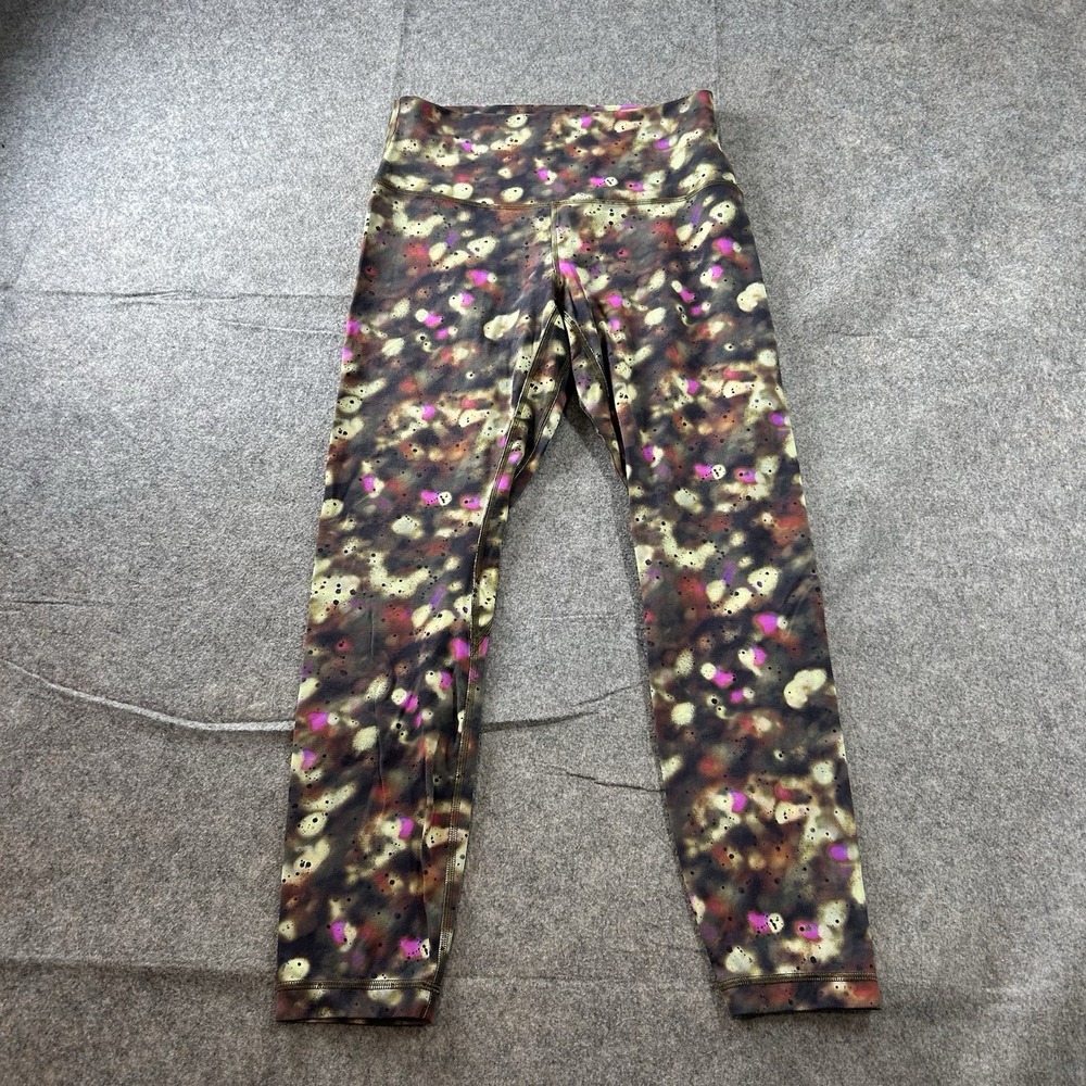 Lululemon Align Leggings 8 High-Rise Pant 25" Soft Focus Splatter Green Multi